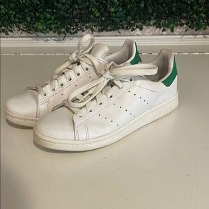 Adidas Classic White and Green Sneakers